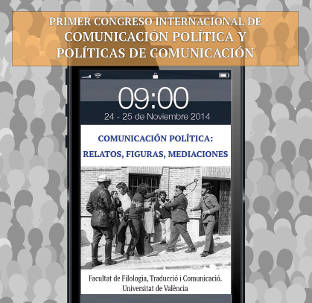 Fragment del cartell del I Congrés de Comunicació Política de la Universitat de València.